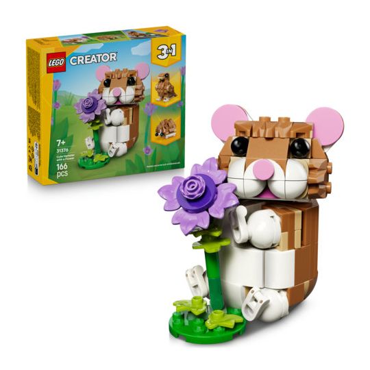 Niedlicher Hamster mit Blume 