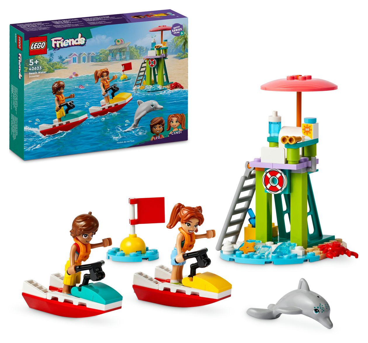 Rettungsschwimmer Aussichtsturm mit Jetskis 