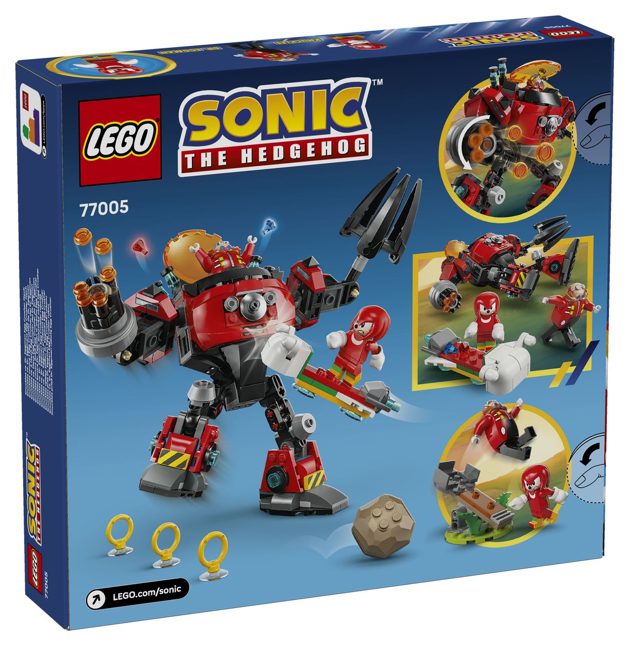 Sonic the Hedgehog Knuckles vs. Dr. Eggmans Egg Crusher Mech Bauset 350 Teile  (Mehrfarbig) 