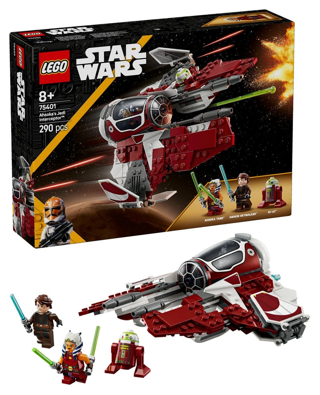 Star Wars Ahsokas Jedi Interceptor Bauset 290 Teile  (Mehrfarbig) 