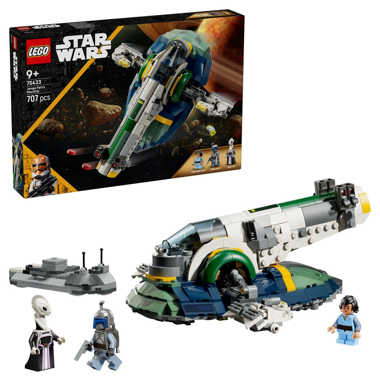 Star Wars Jango Fetts Sternenschiff Bauset 707 Teile  (Mehrfarbig) 