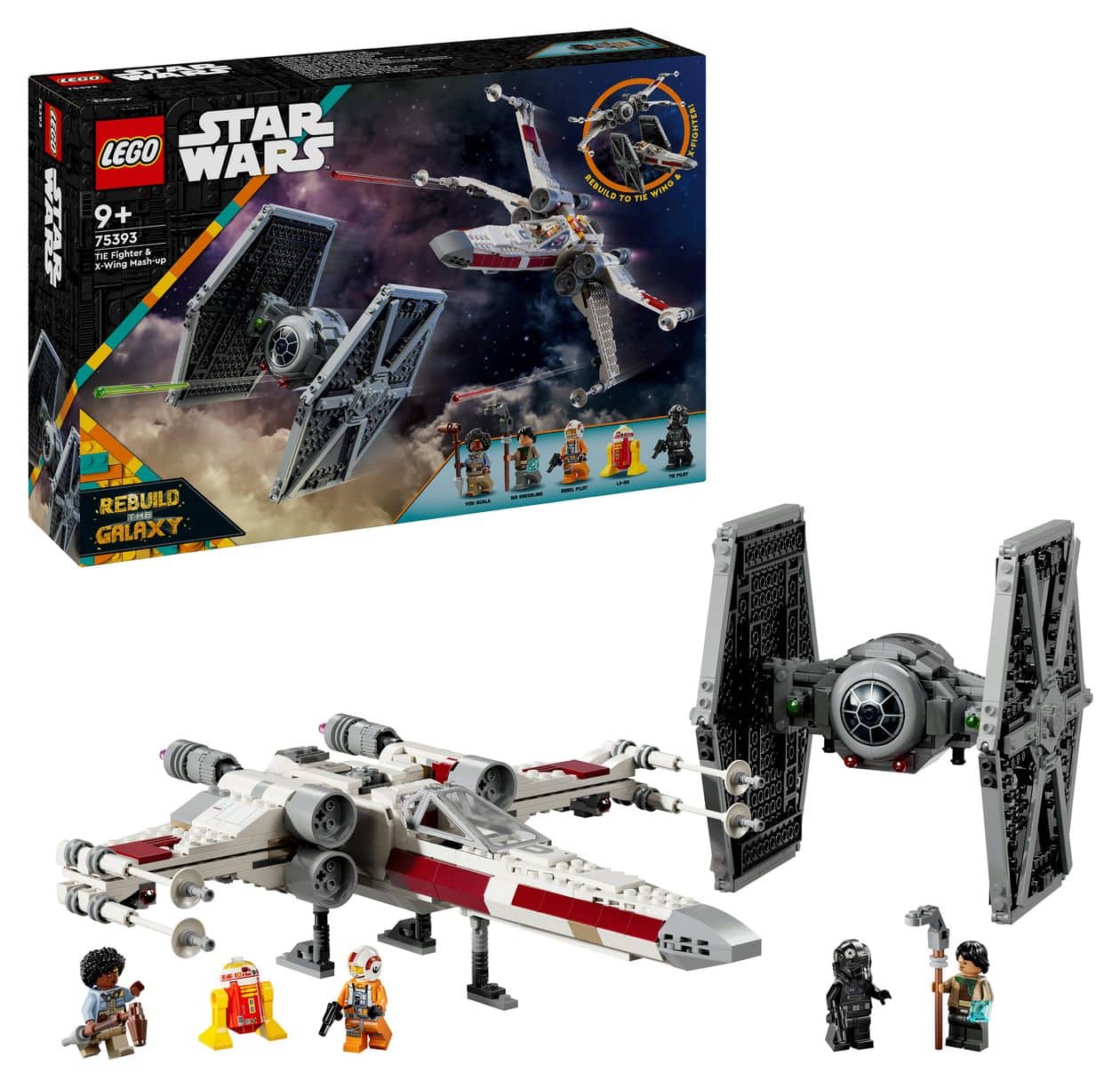 Star Wars Mashup aus TIE Fighter und X-Wing Bauset 1063 Teile  (Mehrfarbig) 