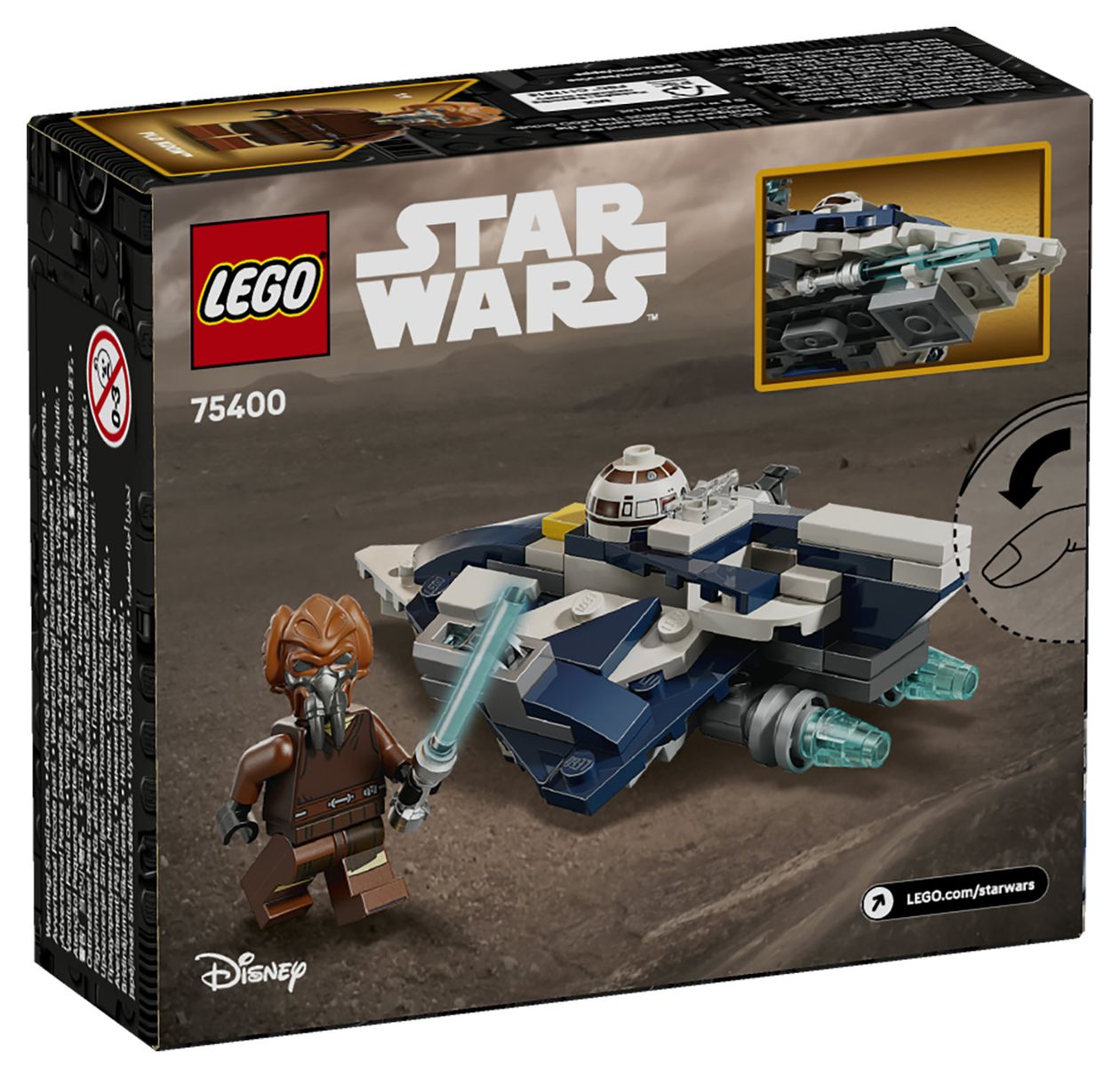 Star Wars Plo Koons Jedi Starfighter Microfighter Bauset 89 Teile  (Mehrfarbig) 