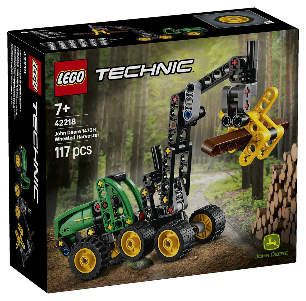 Technic John Deere 1470H Rad-Harvester Bauset 117 Teile  (Mehrfarbig) 