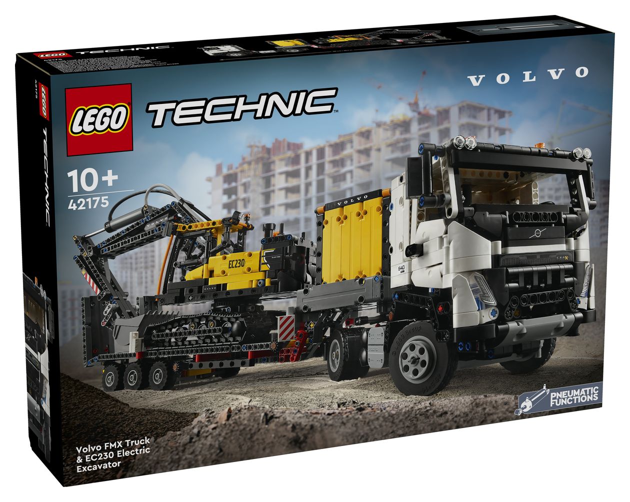 Volvo FMX LKW mit EC230 Electric Raupenbagger 