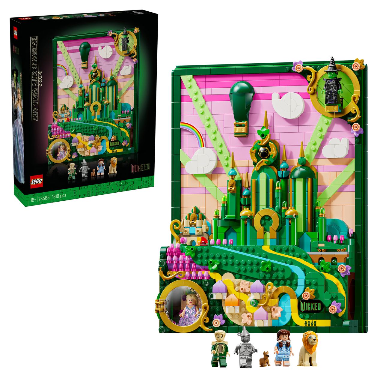 Wicked Emerald City Wandkunst Bauset 1518 Teile  (Mehrfarbig) 