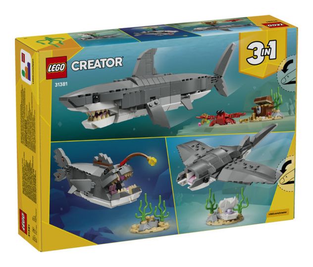 Wilder Hai mit Schatztruhe 