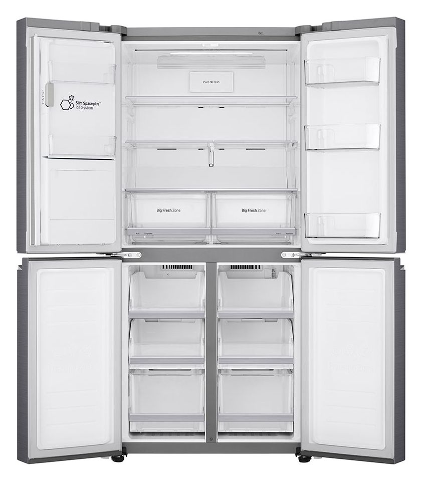 GML844PZKZ Side-by-Side Kühl-/ Gefrierkombination French Door 286 l / 220 l 314 kWh NoFrost 1787 mm x 836 mm  (Silber) 