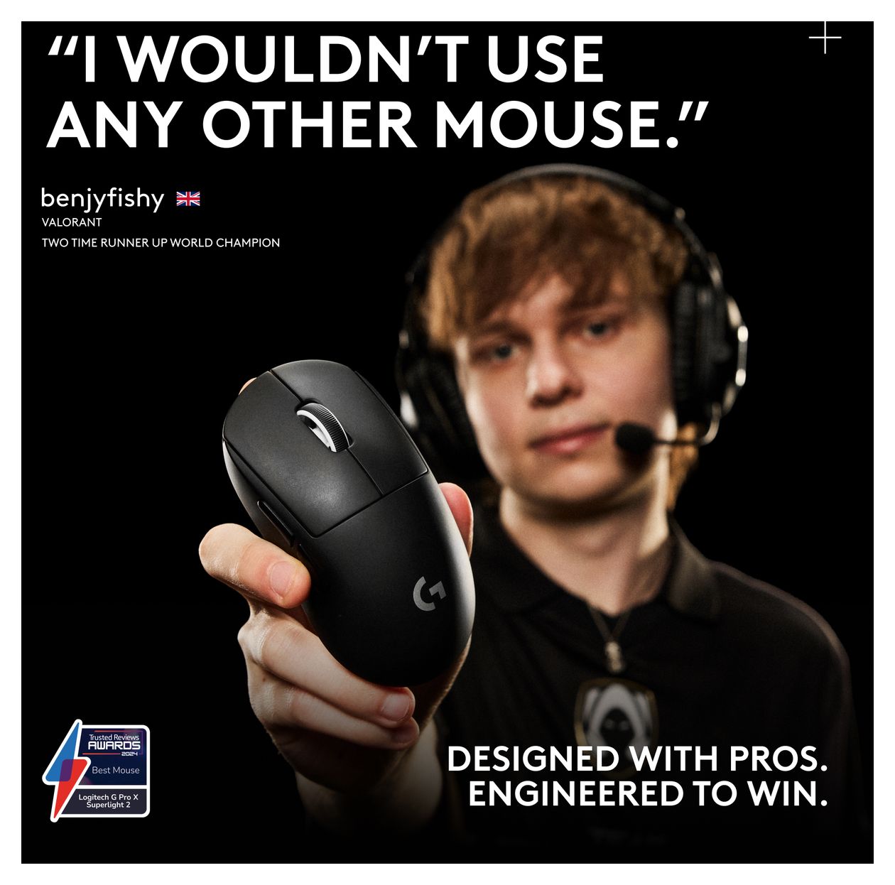 Pro X Superlight 2 32000 DPI Gaming Maus Optisch  (Schwarz) 