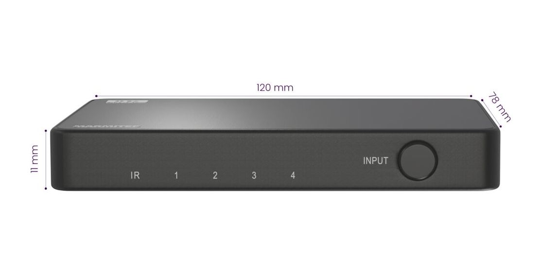 Connect 740 – HDMI-Switch 8K 60 Hz – 4K 120 Hz – HDMI 2.1 – 4 Eingänge / 1 Ausgang 