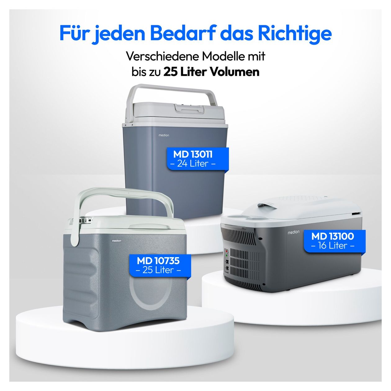 MD13100 16 l Kühlbox 57 W  (Grau, Weiß) 