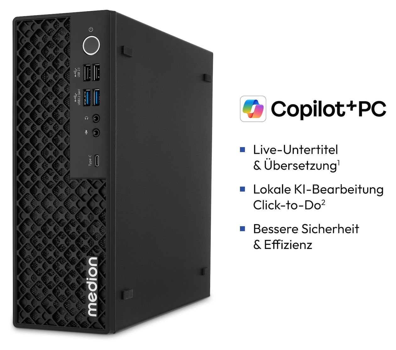 Picoworx T80III MD340025 Mini-PC 4,8 GHz Intel Core Ultra 7 1 TB SSD Windows 11 Pro 