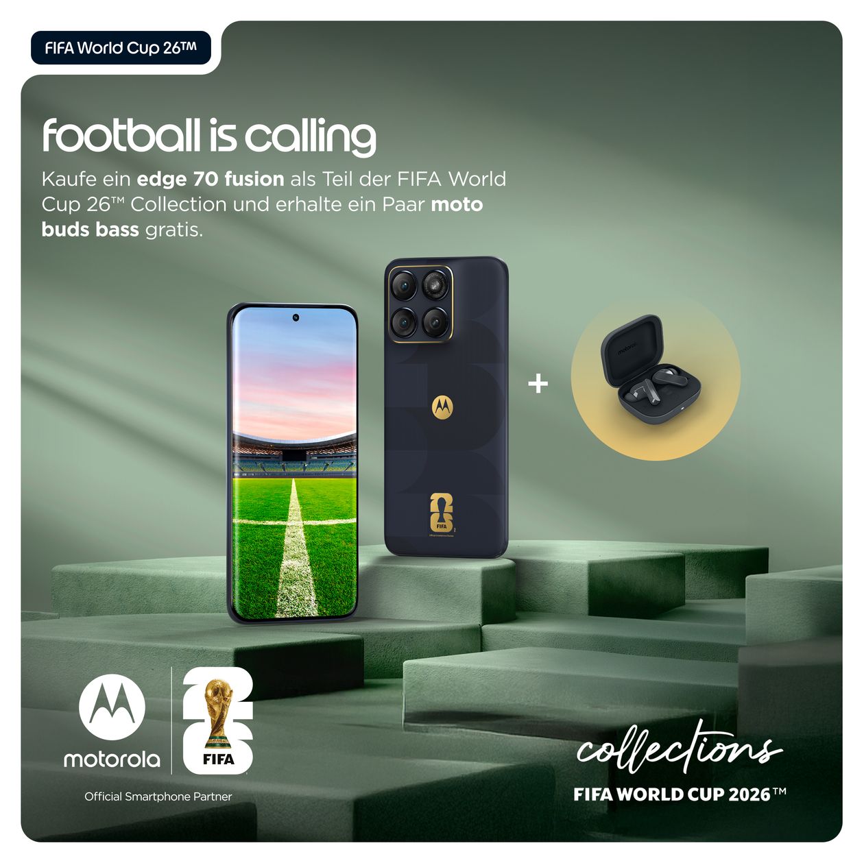 Edge 70 Fusion FIFA Edition 256 GB 5G Smartphone 17,2 cm (6.78") Android 50 MP Dual Kamera Dual Sim WiFi 6E (PANTONE Silhouette) 