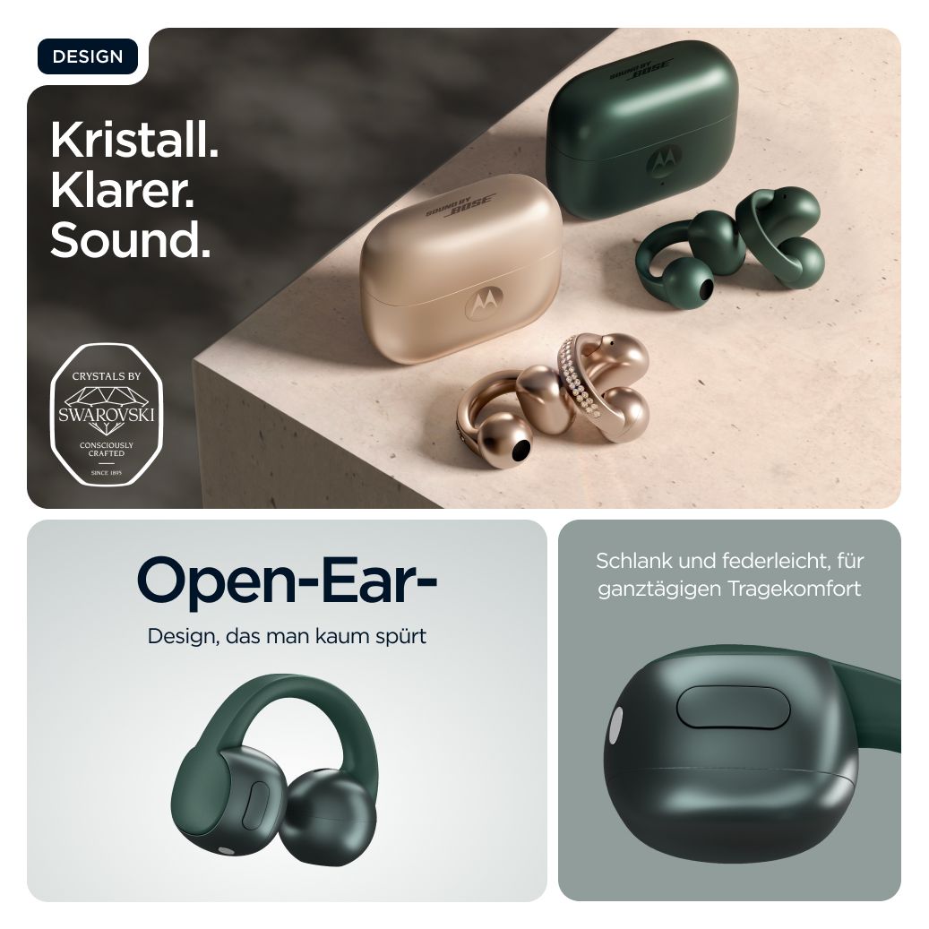 Moto Buds Loop In-Ear Bluetooth Kopfhörer kabellos 8 h Laufzeit  (Grün) 