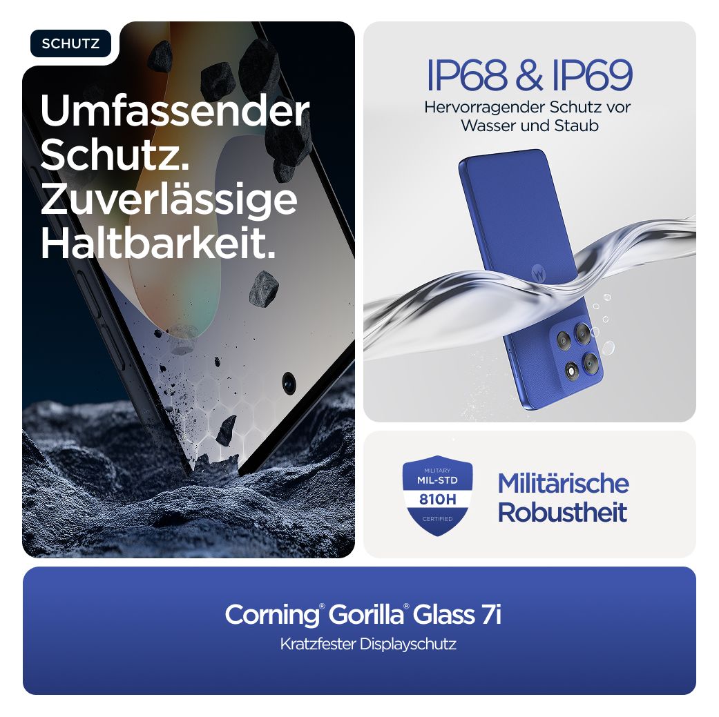 Moto G56 256 GB 5G Smartphone 17,1 cm (6.72") 2,6 GHz Android 50 MP Dual Kamera Dual Sim WiFi 5 (Dazzling Blue) 