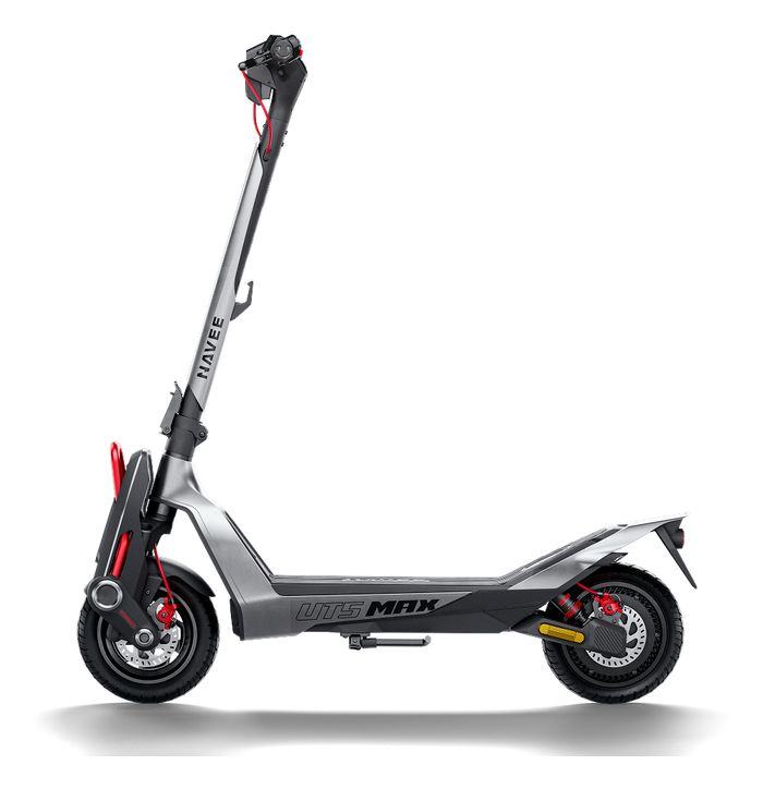 UT5 Max 2400 W E-Scooter 15,3 Ah 100 km Reichweite 34 kg  (Grau) 