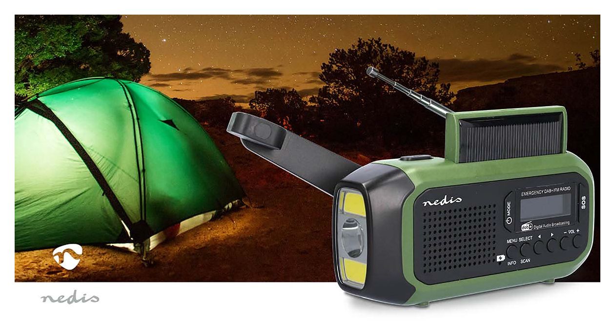 Notfallradio DAB+, FM Radio Tragbar  (Schwarz, Grün) 