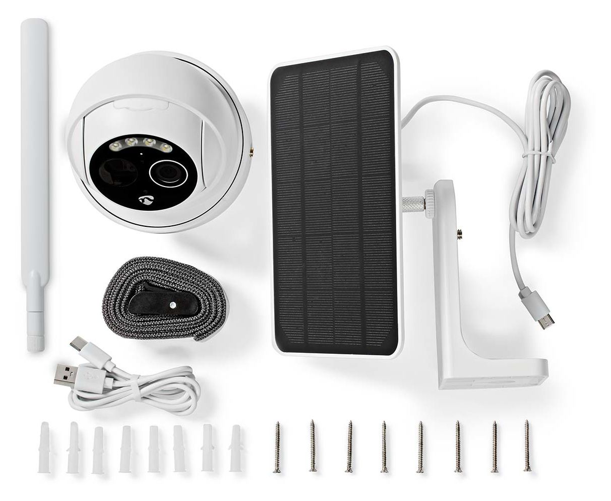 SmartLife SIMCBO50WT 1920 x 1080 Pixel IP-Sicherheitskamera IP65 4G Außen Nachtsicht  (Weiß) 