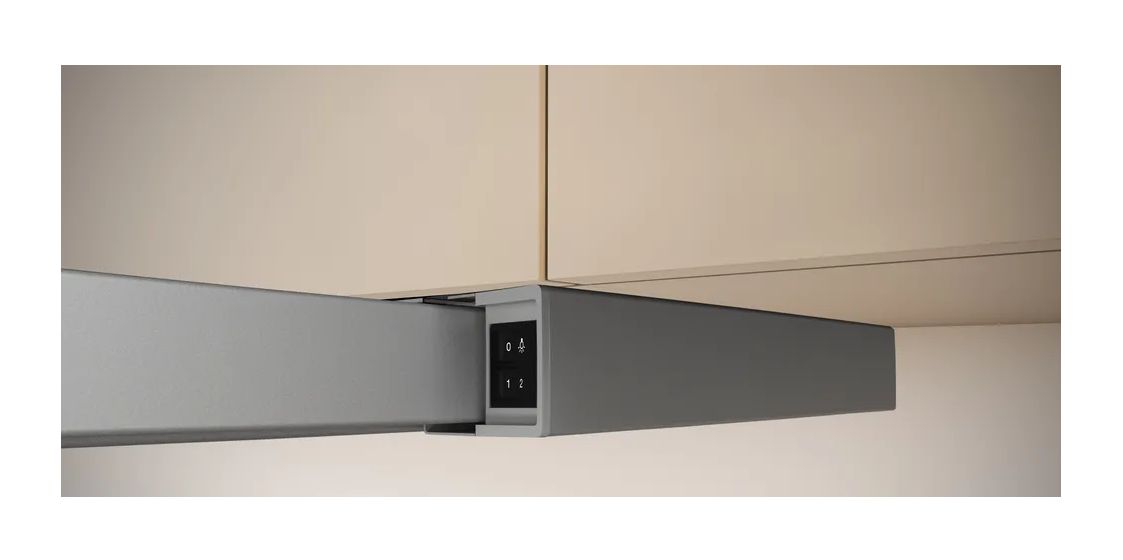 D46BR12X7 Abluft/Umluft Dunstabzugshaube/Esse Einbau 60 cm (Silber) 