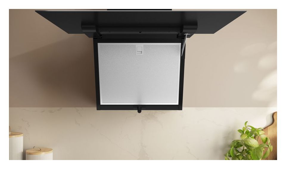 D65IFN1S0 Abluft/Umluft Dunstabzugshaube/Esse Wand 60 cm (Schwarz) 