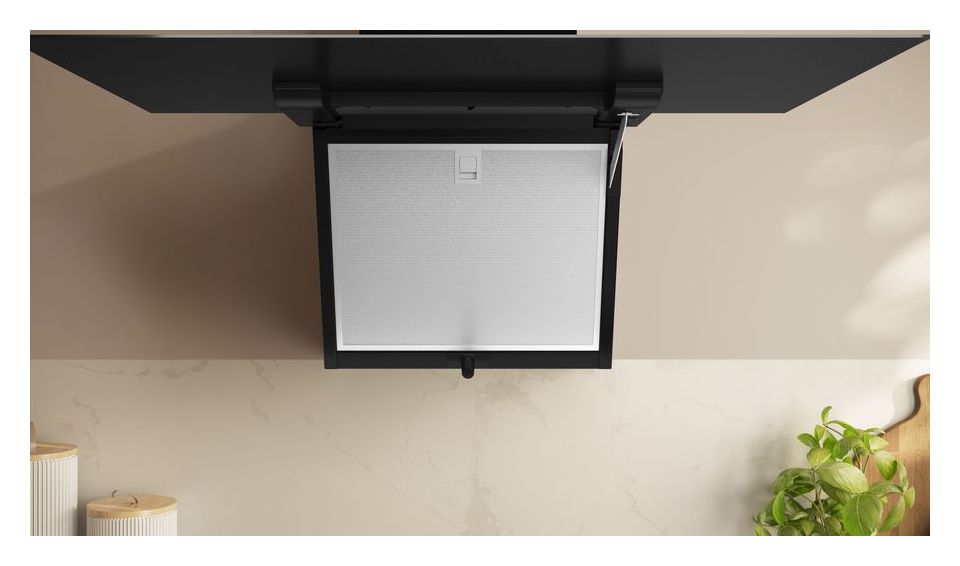D85IFN1S0 Abluft/Umluft Dunstabzugshaube/Esse Wand 60 cm (Schwarz) 