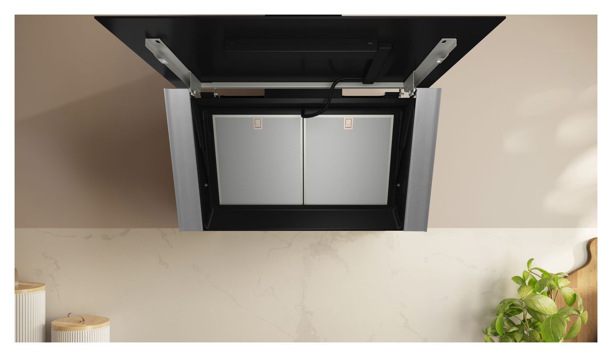 N90 D98IPT2S0 Abluft/Umluft Dunstabzugshaube/Esse Wand (Schwarz) 