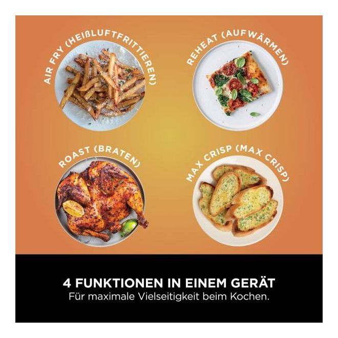 AF200EU Doppel Heißluftfritteuse 7,6 l 2400 W  (Schwarz) 