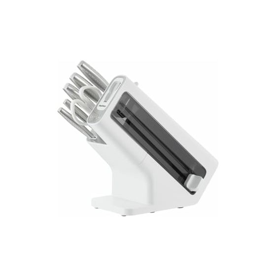 StaySharp Rostfreier Messerblock mit integriertem Schleifer 6-teiliges Set 