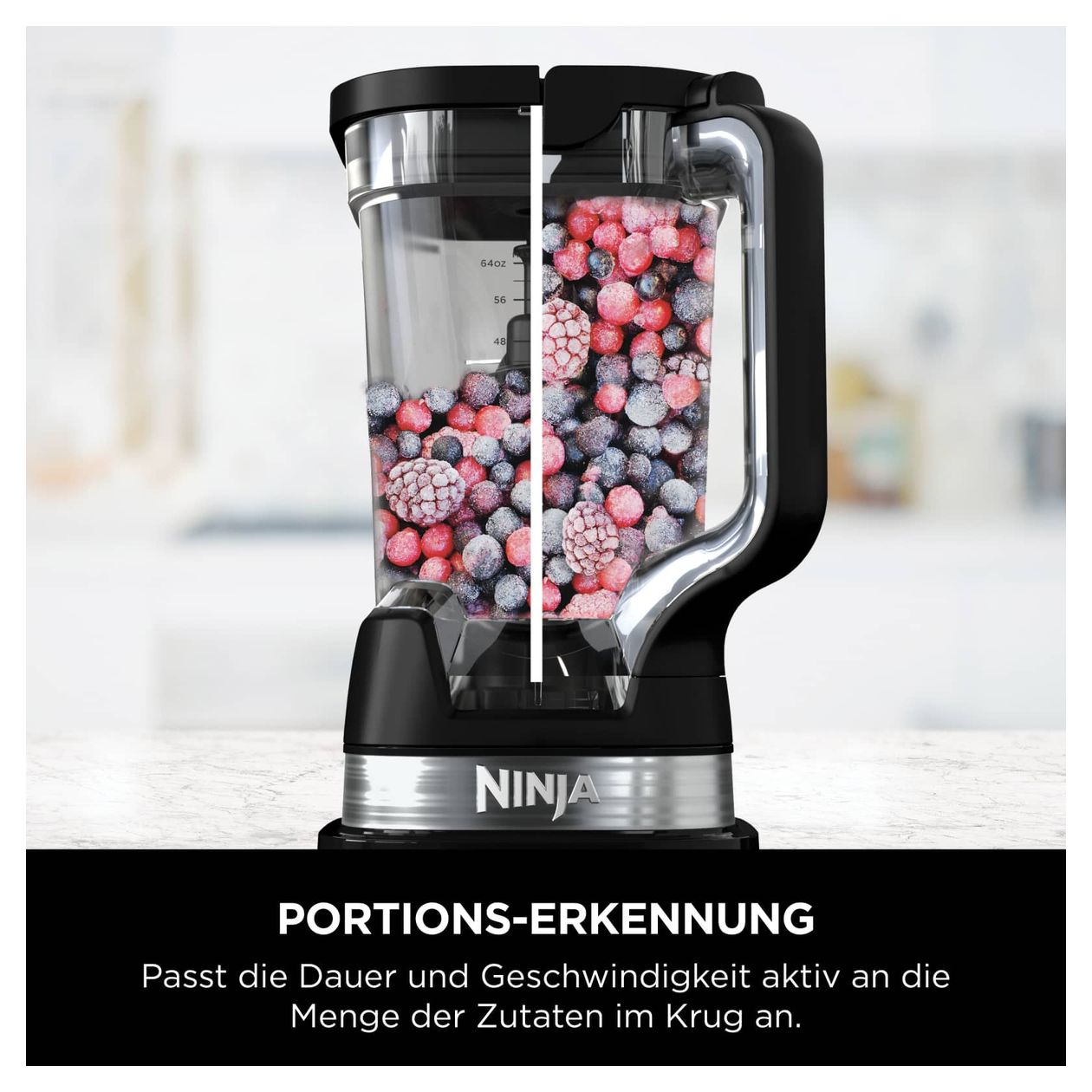 TB201EU Detect Power Mixer Pro 2,1 l Standmixer 1200 W  (Schwarz, Silber) 