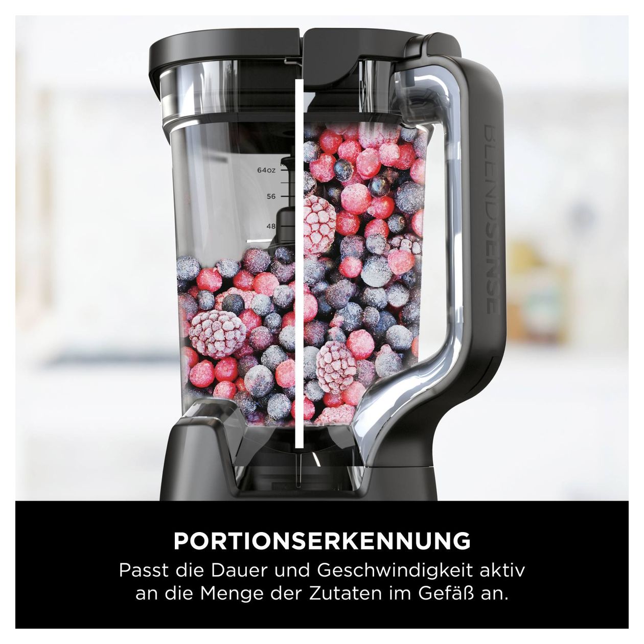 TB301EU Detect Power Mixer Pro 2,1 l Standmixer 10 Geschwindigkeiten 1200 W  (Schwarz) 