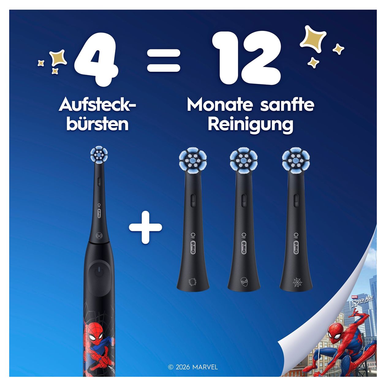 iO Kids 6+ Marvel Spiderman Aufsteckbürsten, 2 Stück 