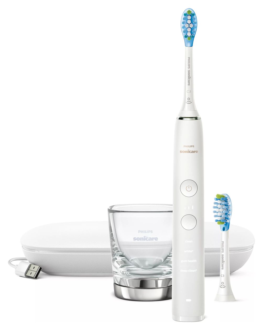HX9913/17 Sonicare DiamondClean 9000 Schall-Zahnbürste für Erwachsene  (Weiß) 