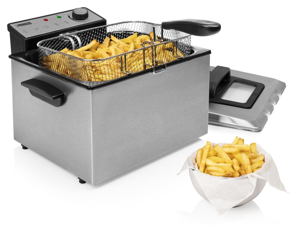 185000 Doppel Fritteuse 5 l 3270 W  (Schwarz, Edelstahl) 