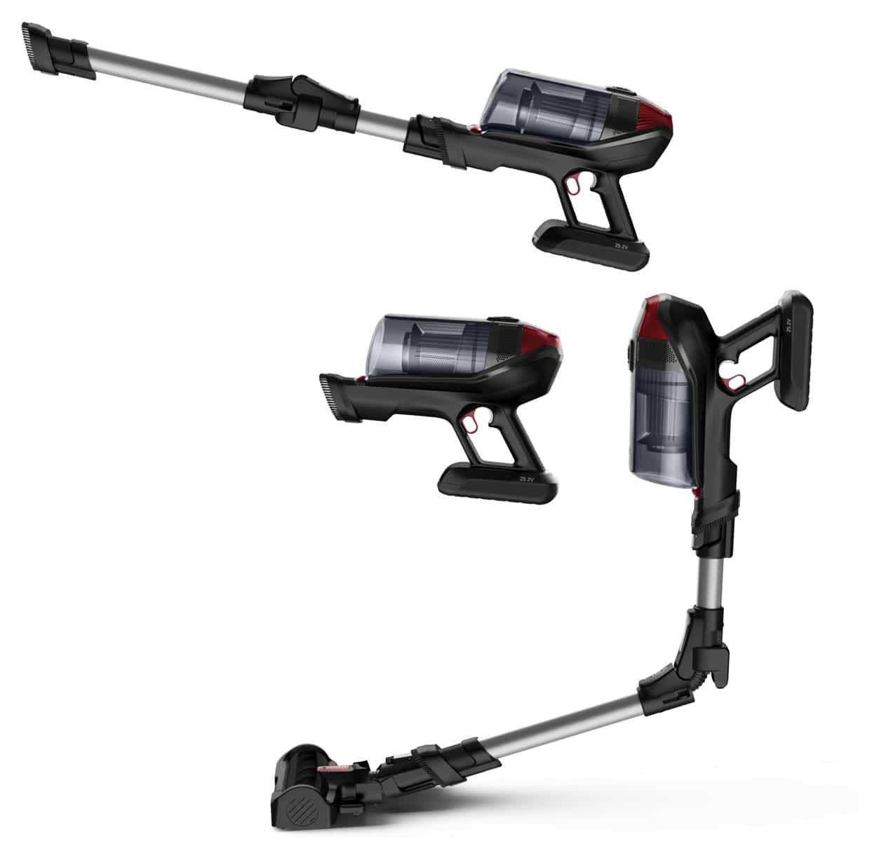 RH98A7 X-Force Flex 12.60 Animal Handstaubsauger Beutellos bis 45 min Laufzeit 25,2 V  (Rot, Grau) 