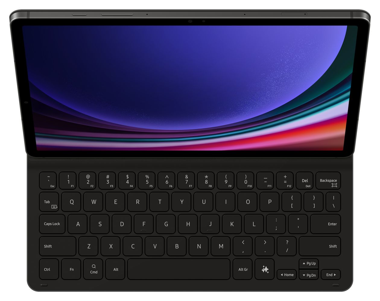 Book Cover Keyboard Slim EF-DX720 für Samsung Galaxy Tab S9, Galaxy Tab S9 FE bis 27,9 cm (11")  (Schwarz) 