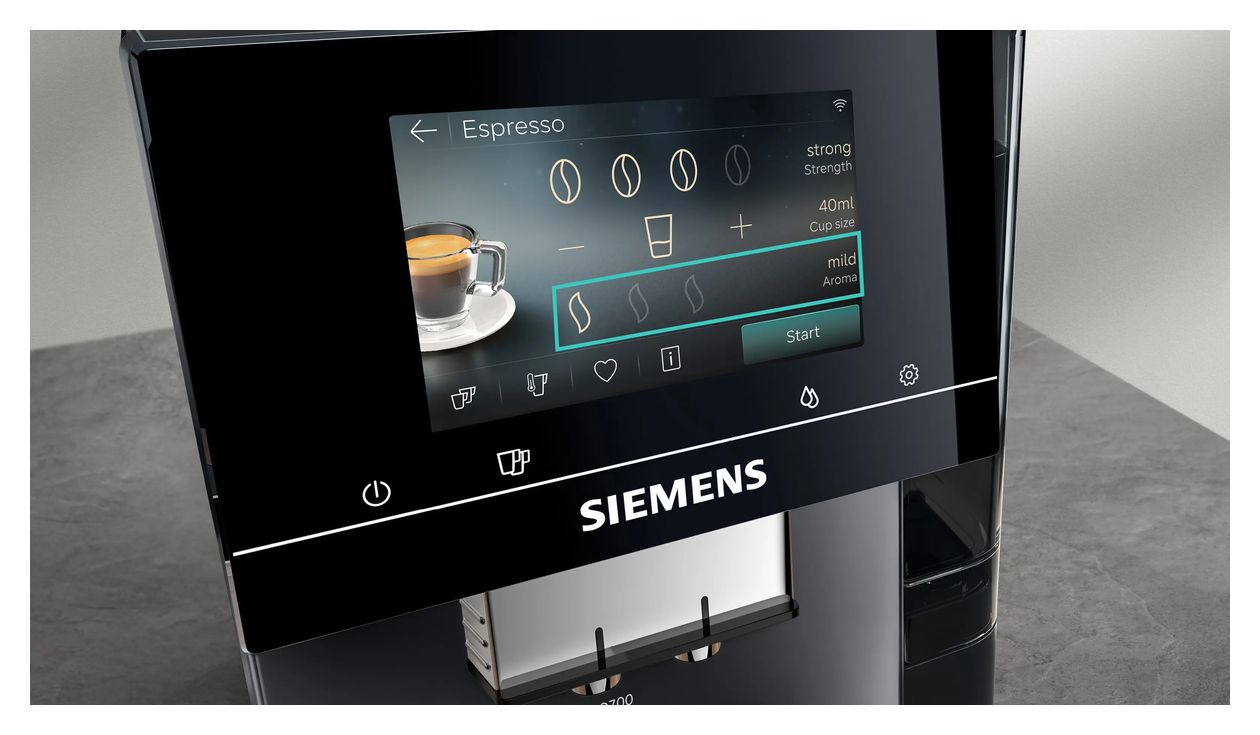 EQ700 TP727EF6 Kaffeevollautomat 19 bar 2,4 l 320 g  (Schwarz, Silber) 