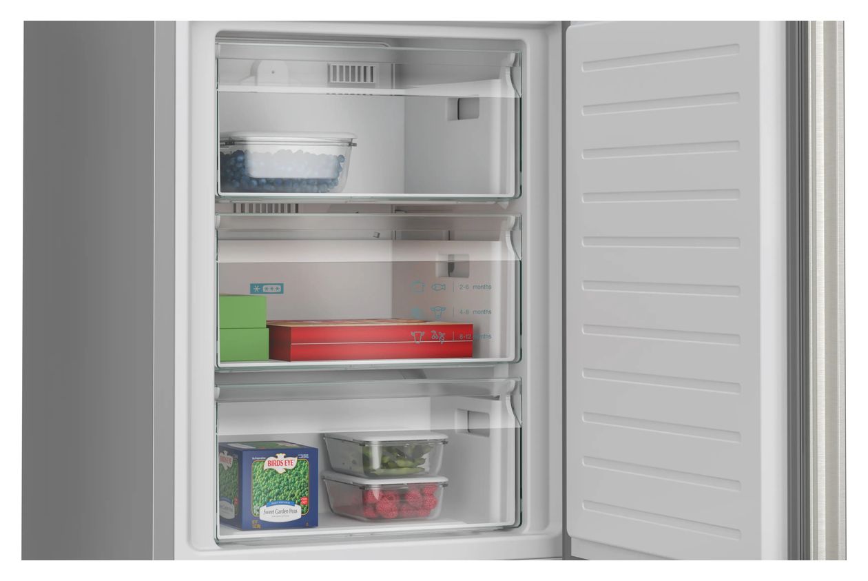iQ300 KG39NVIBG 260 l / 103 l Kühl-Gefrierkombi freistehend NoFrost 129 kWh Jahr  (Silber) 
