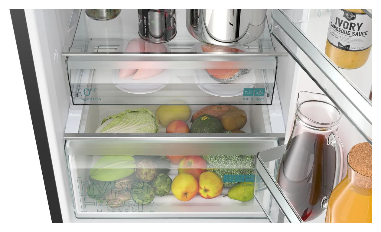 iQ300 KG39NXXBF 260 l / 103 l Kühl-Gefrierkombi freistehend NoFrost 129 kWh Jahr  (Edelstahl) 