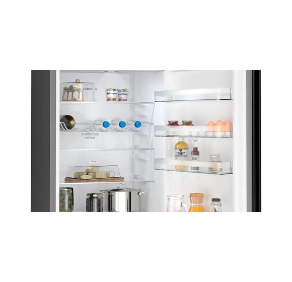 iQ300 KG39NXXCF 260 l / 103 l Kühl-Gefrierkombi freistehend NoFrost 162 kWh Jahr  (Schwarz) 