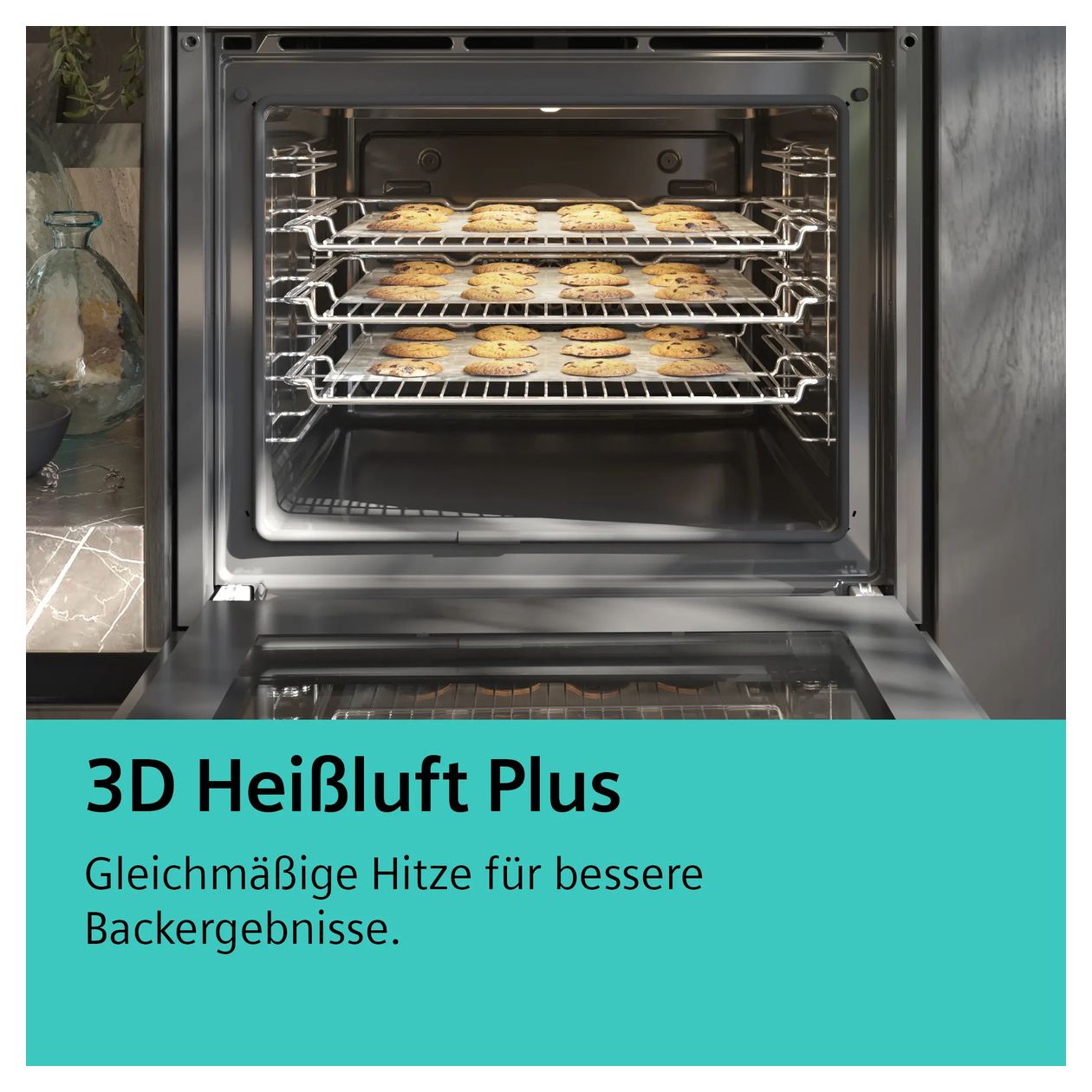 iQ500 HB537GES3 Einbaubackofen groß AutoClean 
