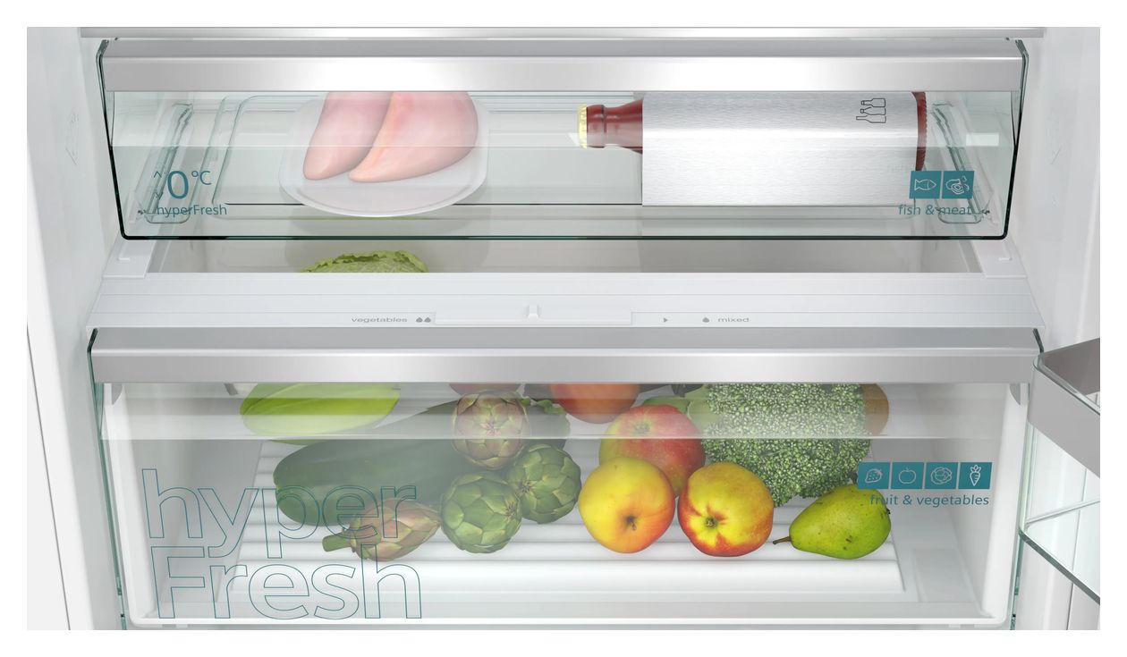 iQ500 KB96NADD1 284 l / 298 l 194 cm Einbau Kühl-/Gefrierkombination 204 kWh NoFrost 