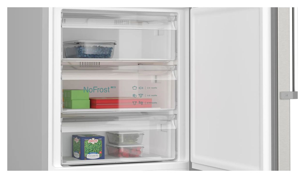 iQ500 KG49NAICT 311 l / 129 l Kühl-Gefrierkombi freistehend NoFrost 178 kWh Jahr  (Edelstahl) 