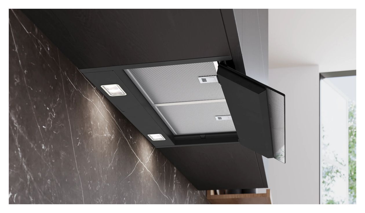 iQ500 LJ67BDP60 Abluft/Umluft Dunstabzugshaube/Esse Einbau 60 cm (Schwarz) 