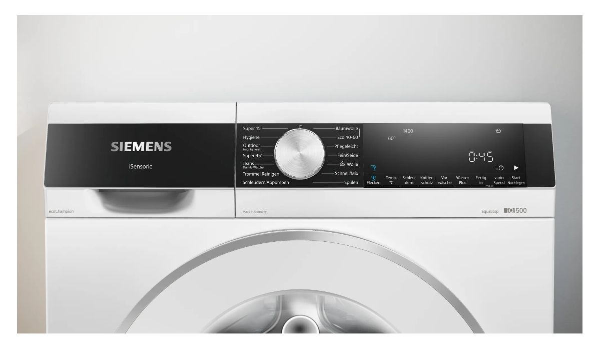 iQ500 WG44G2190 9 kg Frontlader Waschmaschine 1400 U/min aquaStop Funktion 