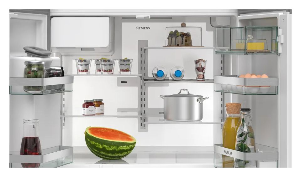 iQ700 KF96DPXEA Side-by-Side Kühl-/ Gefrierkombination French Door 375 l / 199 l 327 kWh NoFrost 1830 mm x 905 mm  (Grau) 