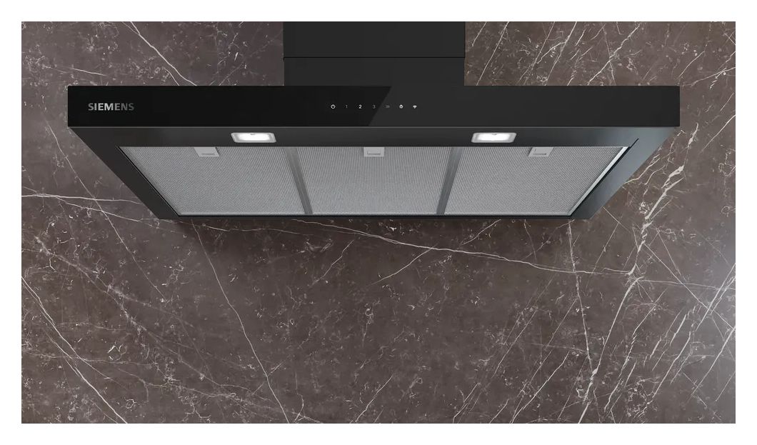 iQ500 LC97BDN60 Dunstabzugshaube Wand 90 cm Abluft/Umluft (Schwarz) 