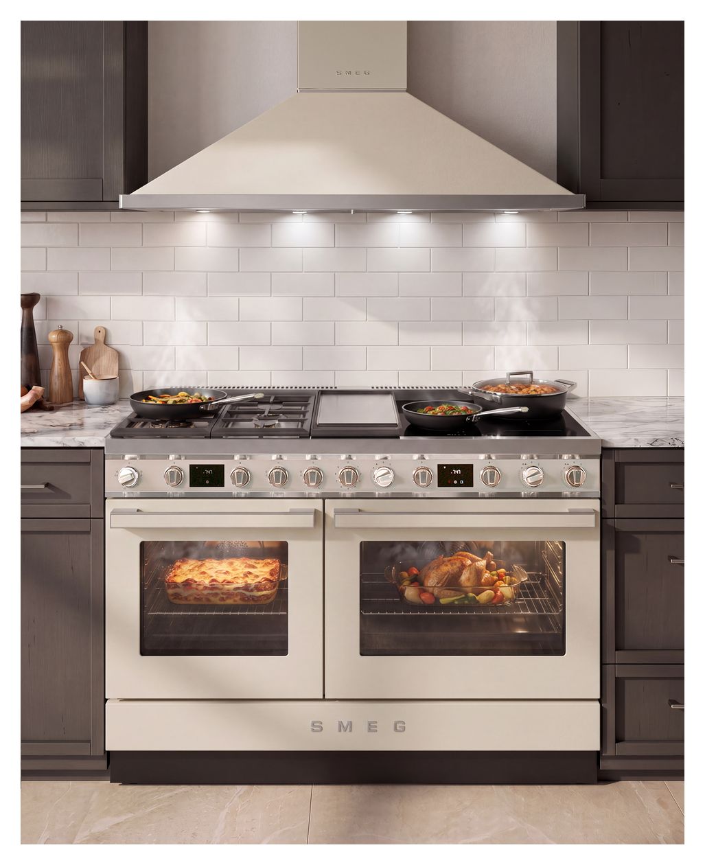 DPF2812BLM Schmorpfanne 50s Style 28 cm Keramik beschichtet für alle Herdplatten und Backöfen bis 250° mit Glas-Deckel   (Schwarz) 