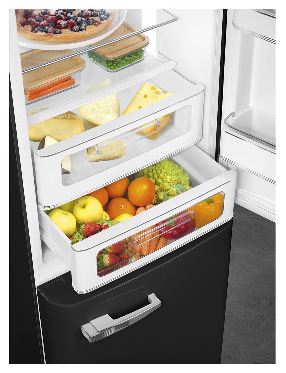 FAB32RBL6 234 l / 97 l Kühl-Gefrierkombi freistehend NoFrost 158 kWh Jahr  (Schwarz) 