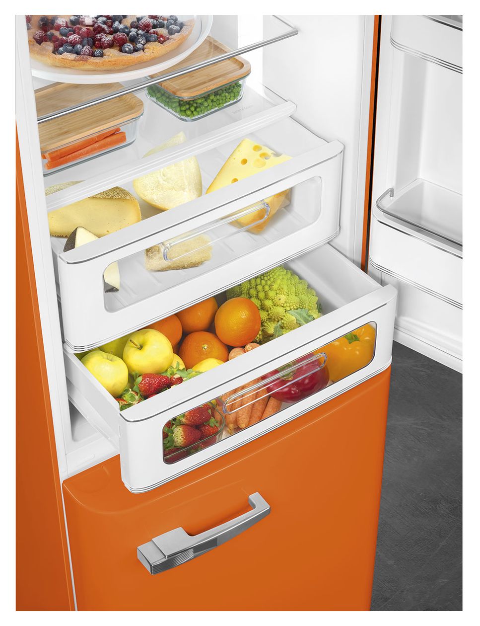 FAB32ROR6 234 l / 97 l Kühl-Gefrierkombi freistehend NoFrost 158 kWh Jahr  (Orange) 