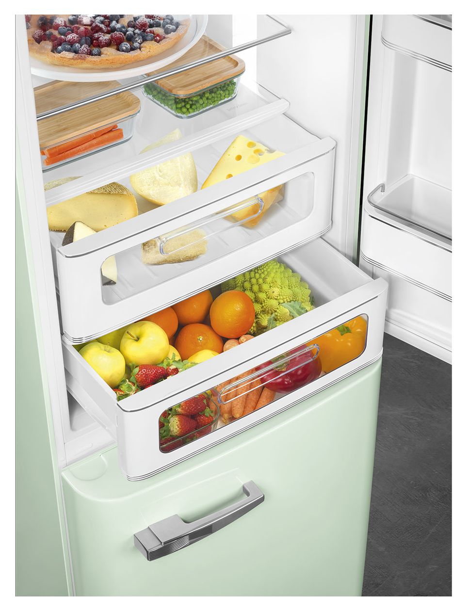 FAB32RPG6 234 l / 97 l Kühl-Gefrierkombi freistehend NoFrost 158 kWh Jahr  (Grün) 